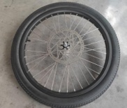 Front wheel with tire